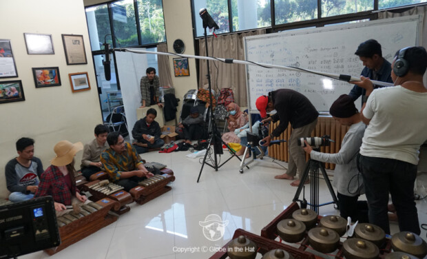 Behind the scenes. UMM Malang, Indonesia. Globe in the Hat. Ania Tomczak